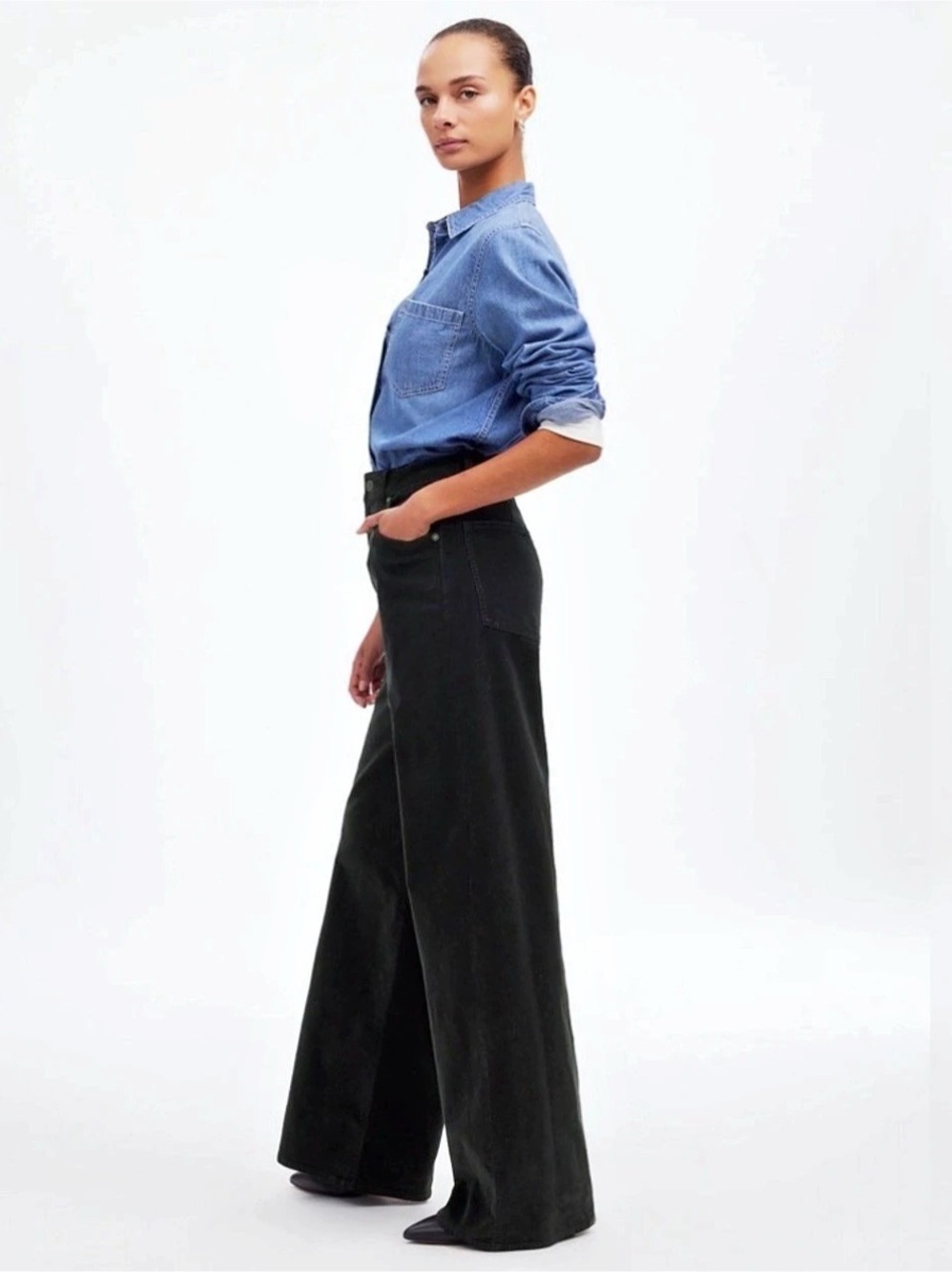 Madewell The Superwide-Leg Pant Corduroy Wide Leg Pants Waist 29